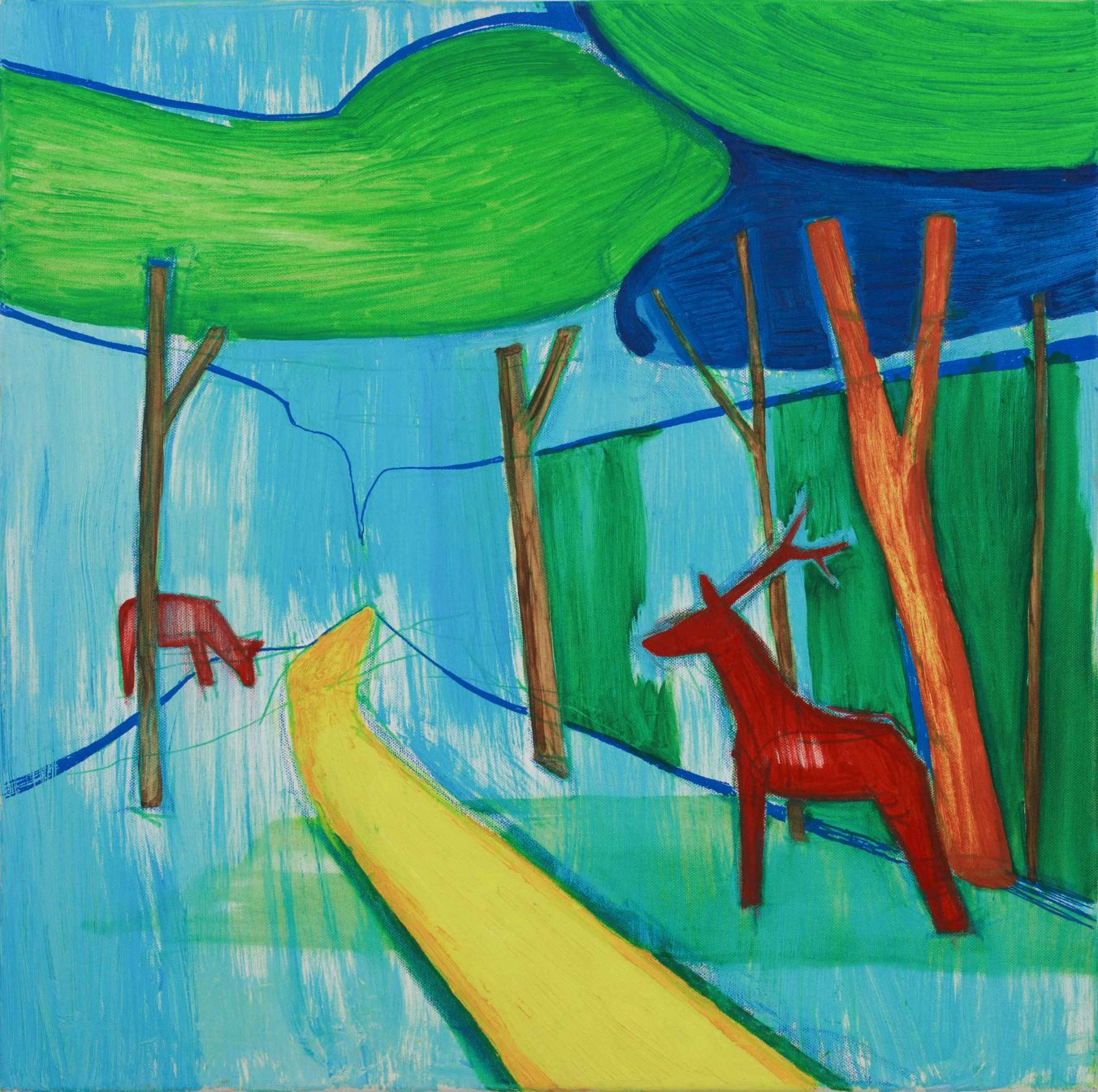 Deers 3-4 2008 60cm x 60cm Oil, Canvas