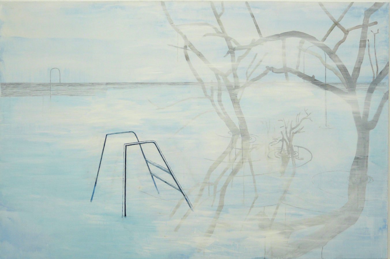 Reminiscences 8-11 (Spring flood) 2010 110cm x 160cm Acrylic, Canvas – PRIVATE COLLECTION