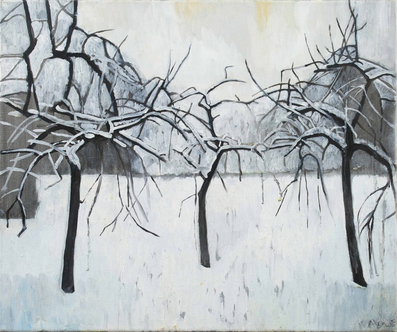 Trees 4-4 2013 46 cm x 55 cm Oil canvas