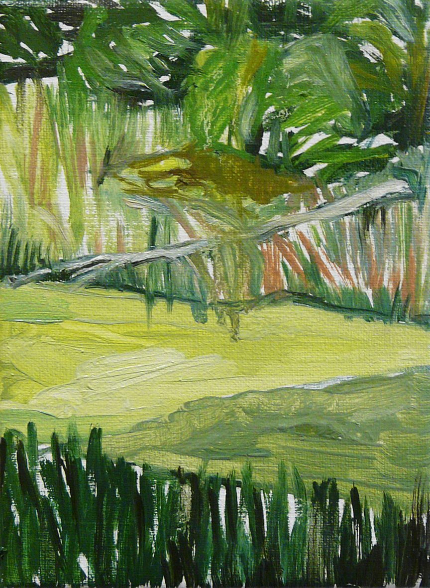 Green Landscape 6-10. Oil, canvas. 21x15cm. 2015
