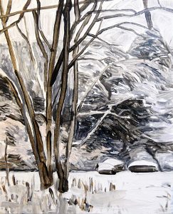 Outskirts Winter 3-5 201530cm x 24cm Acrylic canvas