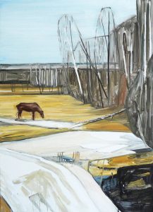 Horses 1-4, 2016. Oil, canvas. 90 x 65 cm