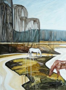 Horses 3-4, 2016. Oil, canvas. 90 x 65 cm