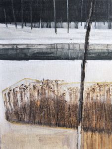 Riverside winter 3 (a), 2016. Oil, canvas. 40 x 30 cm