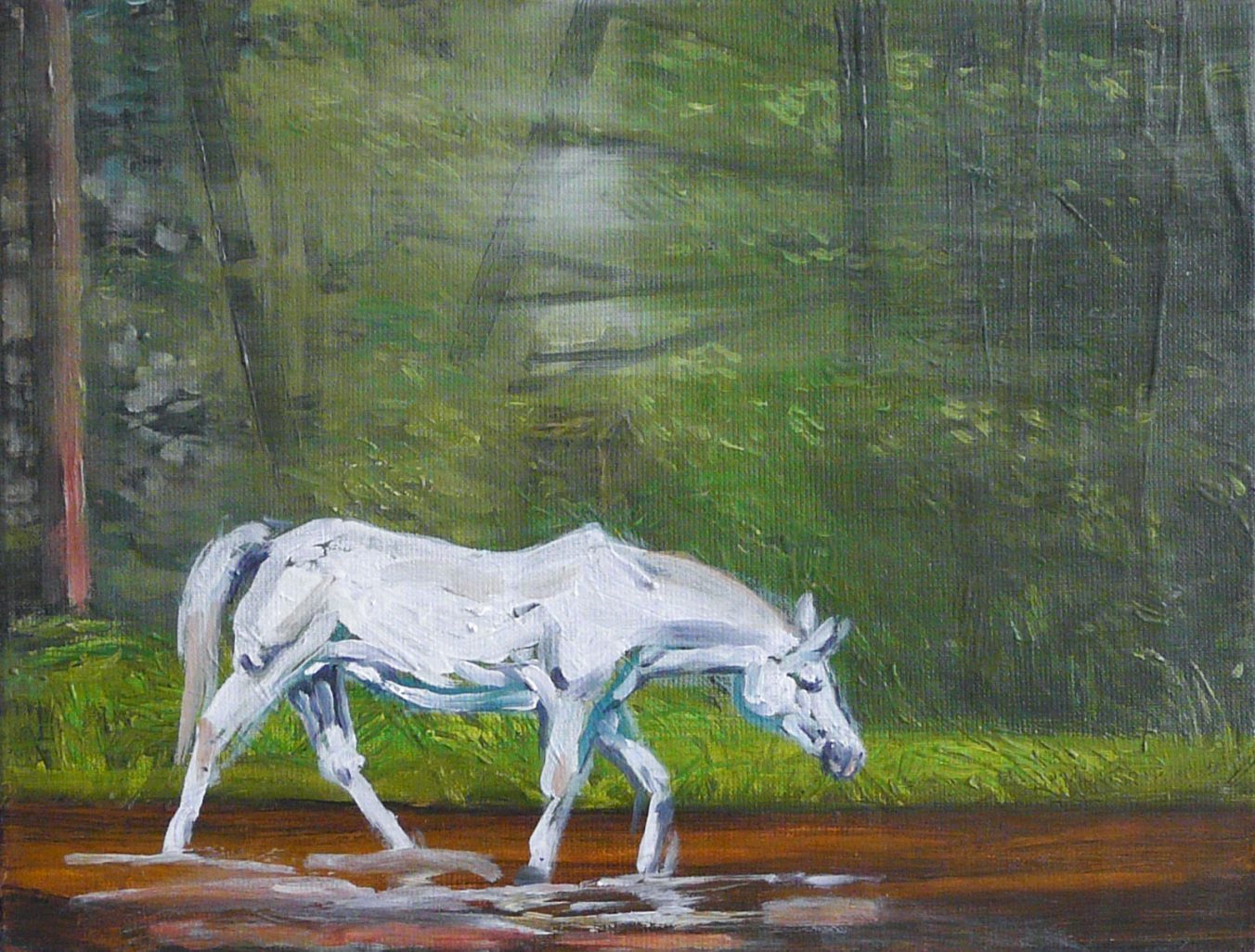Rosinant (a), 2016. Oil, canvas. 30 x 40 cm