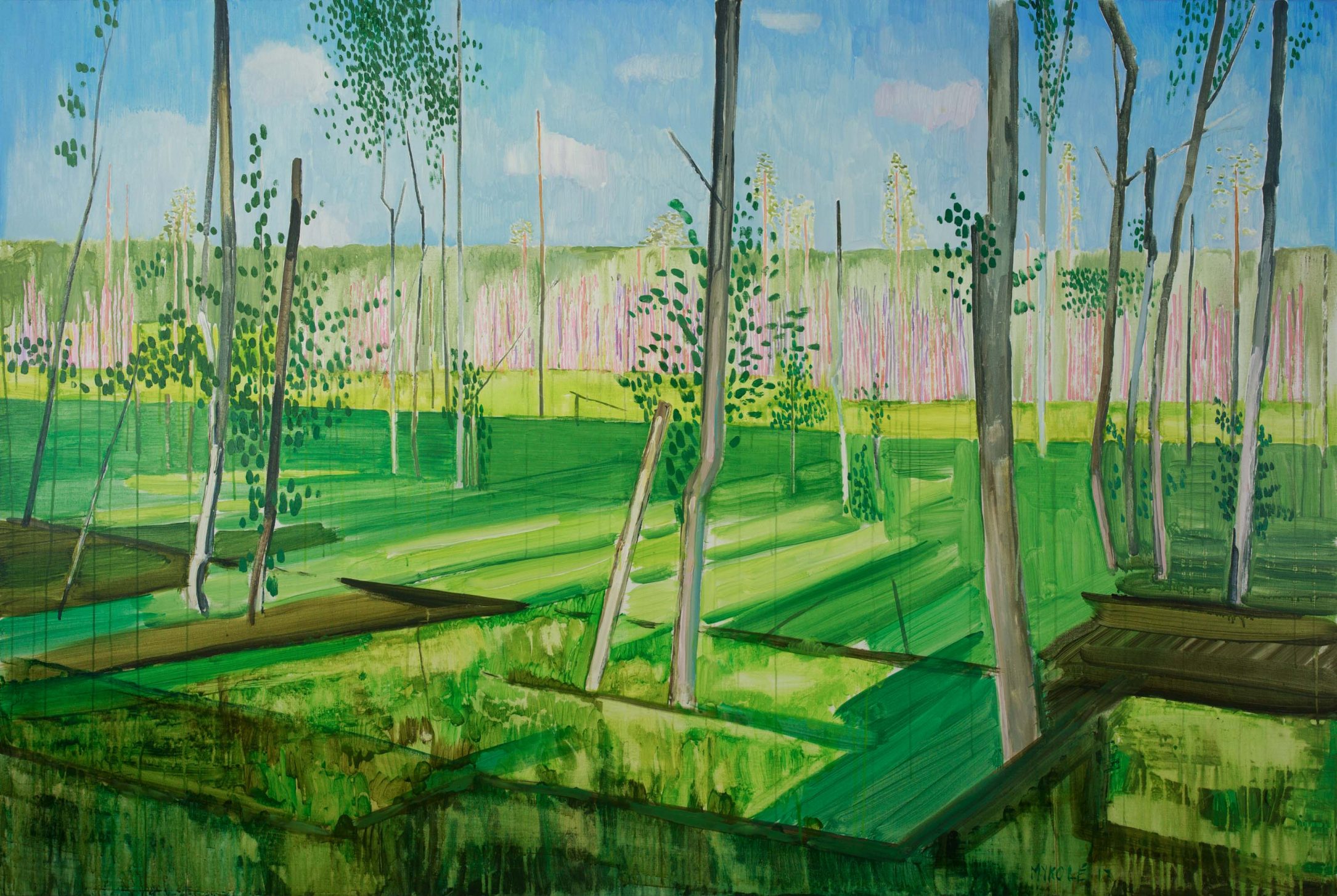 Marsh 3. Acrylic, canvas. 120x180cm. 2017
