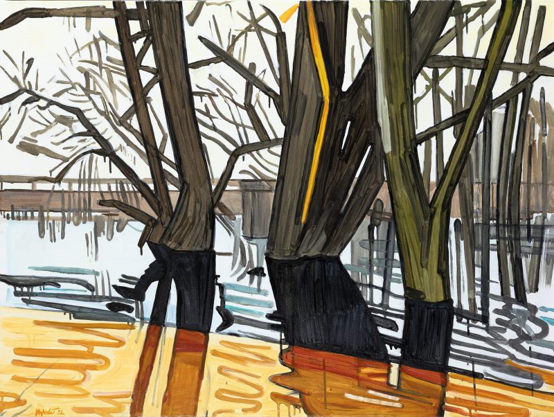 Flooded forest 5, 2022, 90 x 120 cm, Aliejus, drobė